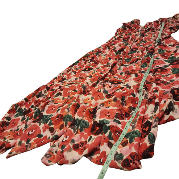 Nwt ENDLESS ROSE Big Floral Sweetheart Maxi Dress size large - Picture 9 of 11